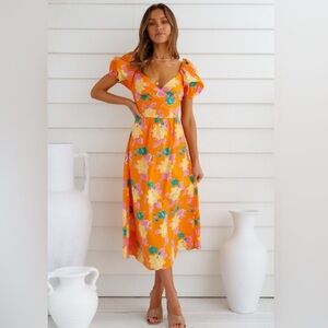 Petal & Pup Vibrant Floral Backless Dress